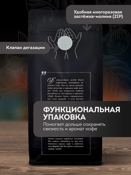 Rio Negro - 80% Арабика - Эфиопия, Уганда, Перу, 20% Робуста - Вьетнам, Бразилия